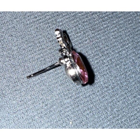 NWT HOLIDAY Pink CRYSTAL REINDEER Silverstone STUD PIERCED EARRINGs - Picture 3 of 3